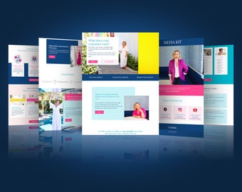 HOMEPAGE TEMPLATE for Kajabi. Tina Kajabi Template. Kajabi Website Theme.