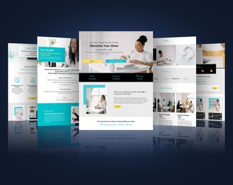 HOMEPAGE TEMPLATE for Kajabi. Amy P Kajabi Template. Kajabi Website Theme.