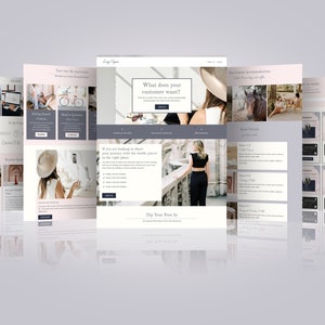 HOMEPAGE TEMPLATE for Kajabi. Freedom Lifestyle Kajabi Template. Kajabi Website Theme.