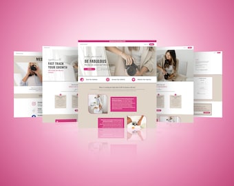 HOMEPAGE TEMPLATE for Kajabi. Chrissy Kajabi Template [Light version]. Kajabi Website Theme.
