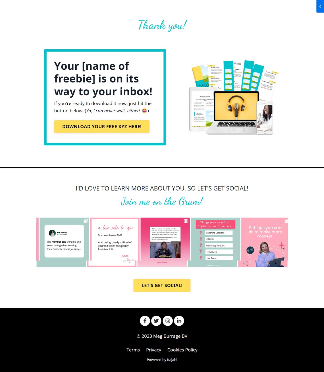 FREEBIE FUNNEL (aka Lead Magnet) for Kajabi. Your 