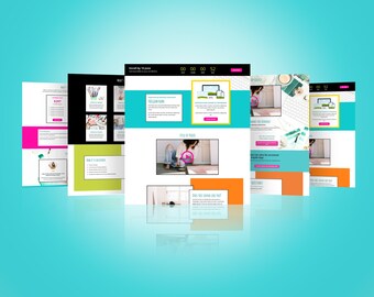 VERKAUFSTRICHTER für Kajabi. Quirk and Squiggle Kajabi Template Pack. Kajabi Website Theme.