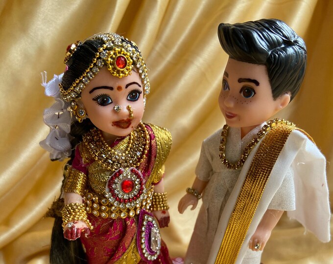 Indian Wedding Cake Topper / Indian Wedding Couple / Cake Topper