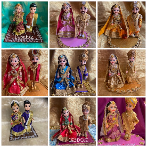 Buy Indian Wedding Couple Wedding Cake Topper Wedding Dolls