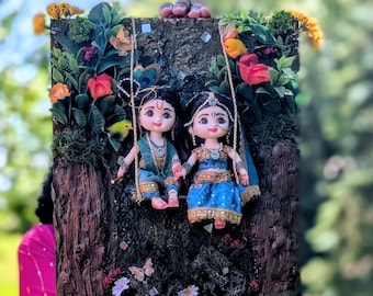 Radha Krishna doll / Radhakrishna idols / janmashtami/Indian dolls / Lord Krishna / Indian wedding doll/wedding gift/ indian walldecor
