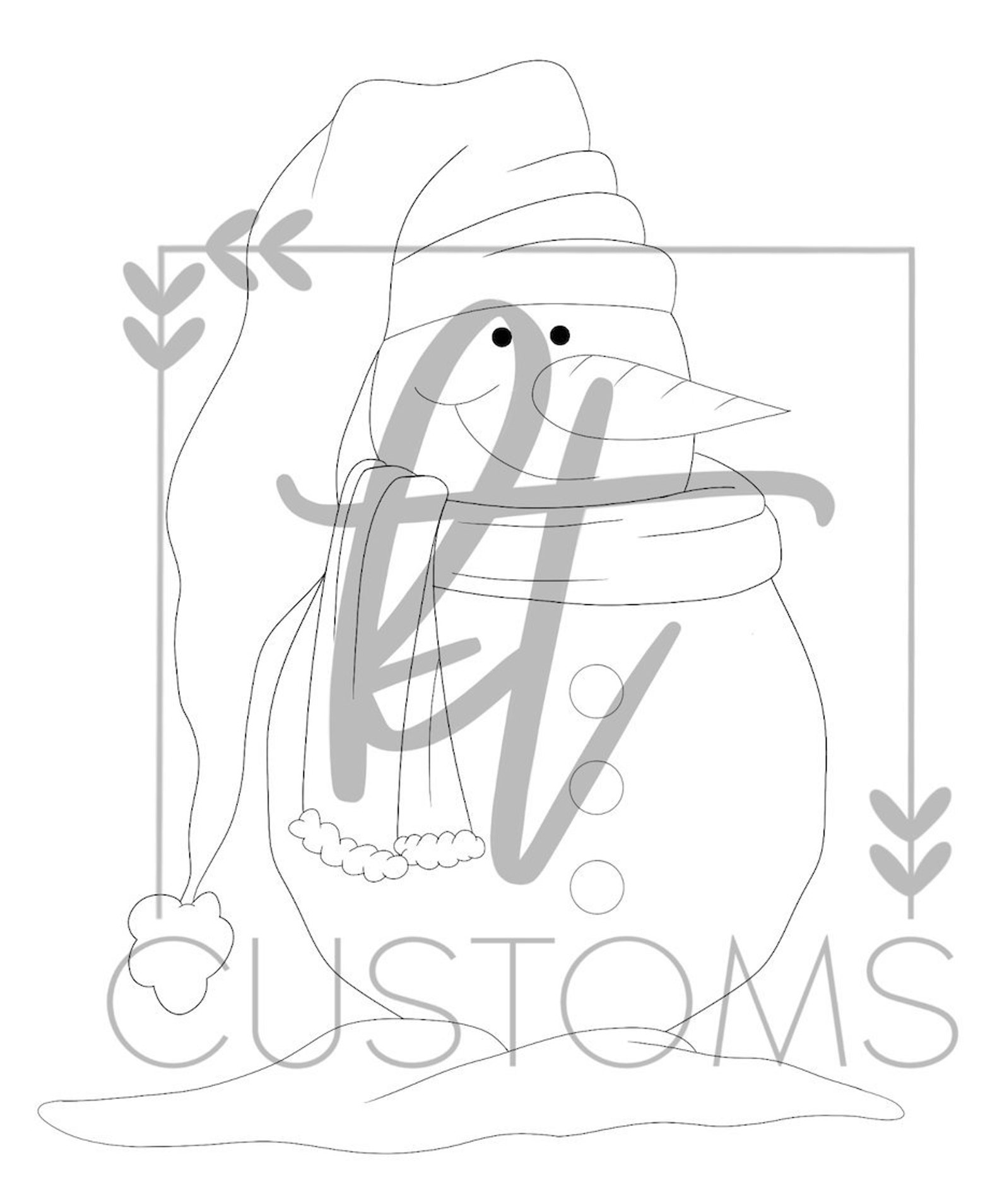 Scroll Saw Pattern Snowman Pattern Christmas Pattern Etsy