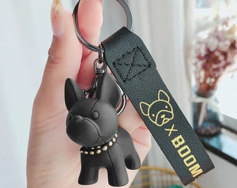 Free Bulldog Silhouette Keychain SVG PNG EPS DXF File