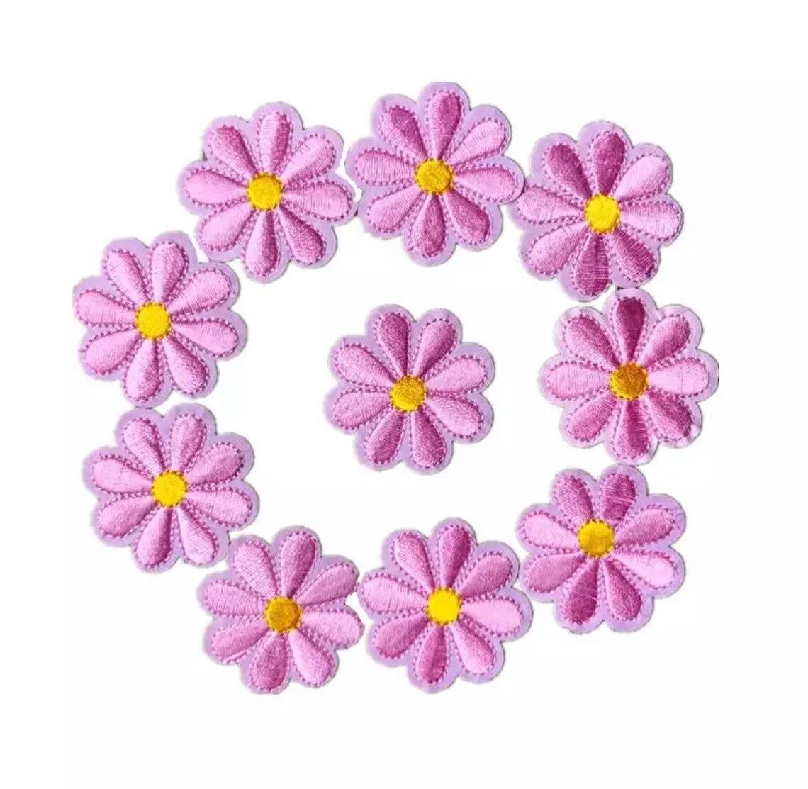 Flower Iron On Patch Daisy Patches Embroidery Patch Cute Etsy