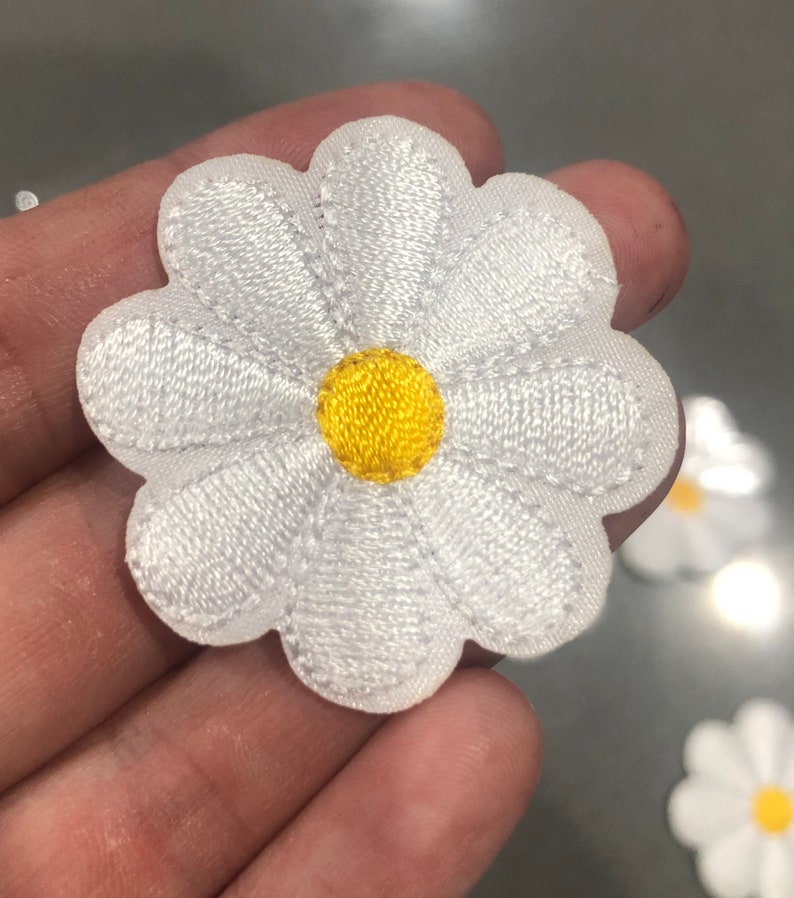 Flower Iron On Patch Daisy Patches Embroidery Patch Cute Etsy