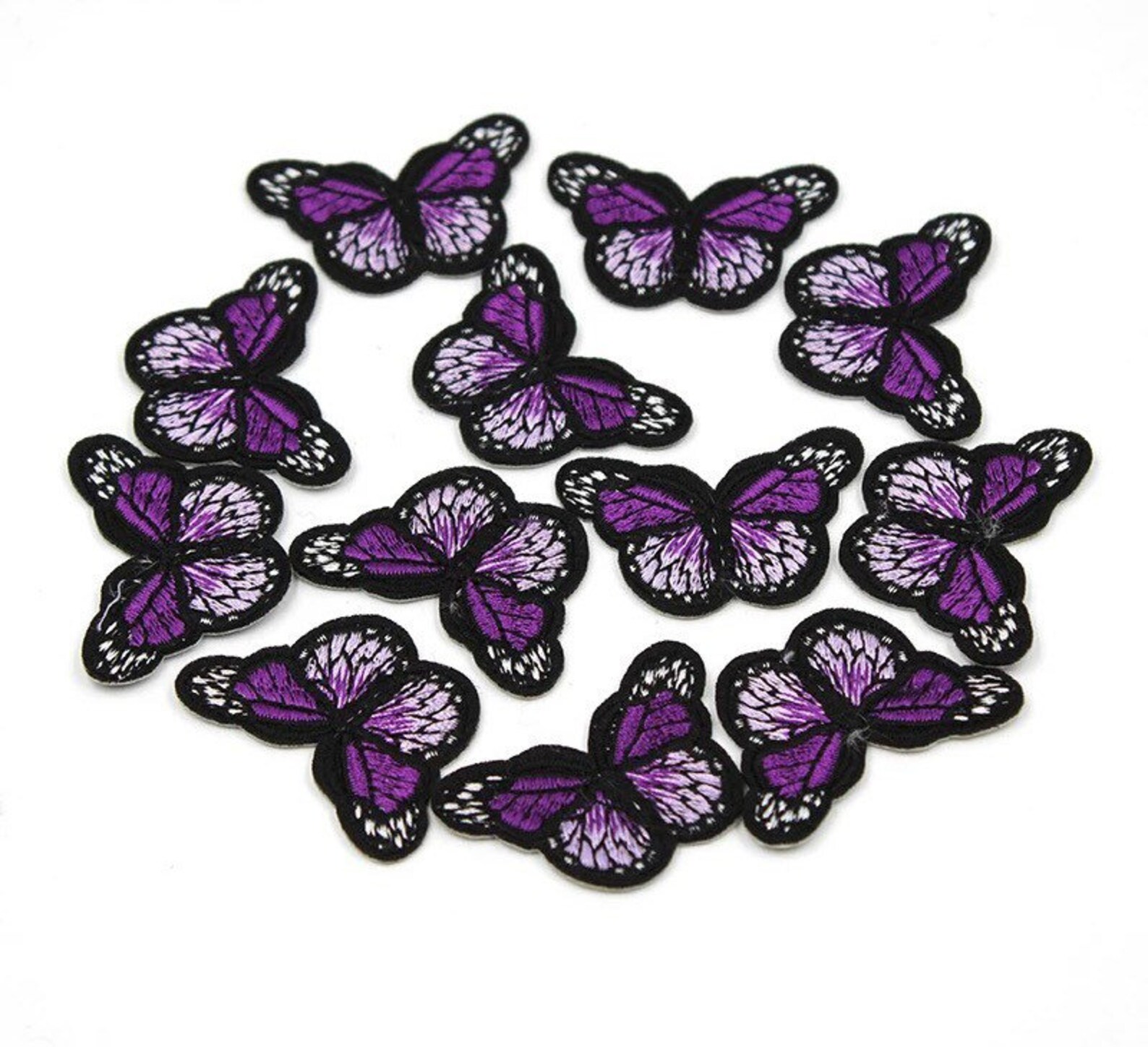 10 pieces Butterfly Iron On Patch Purple Butterfly Patches Etsy