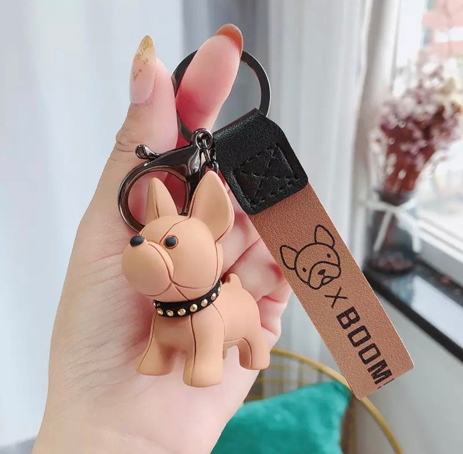 French Bulldog Keychain Keyring Dog Bag Accessories Gifts Etsy