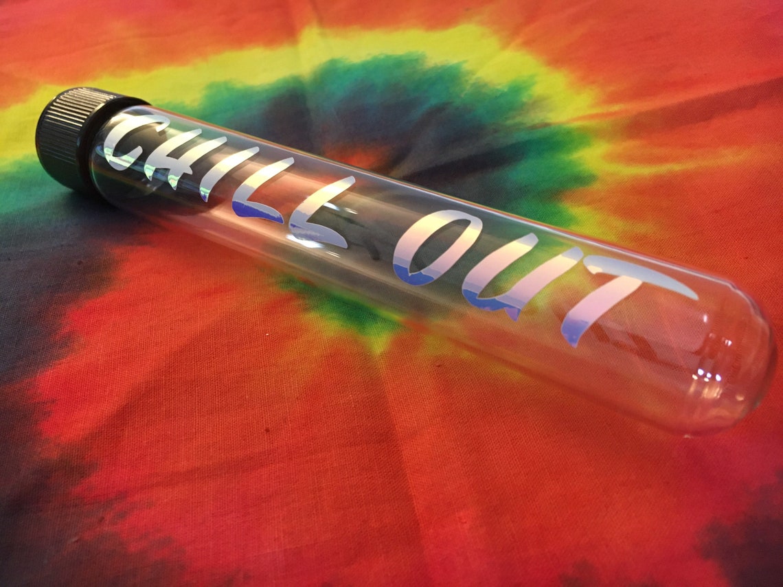 Chill Out Holographic Glass Doob Tube Etsy