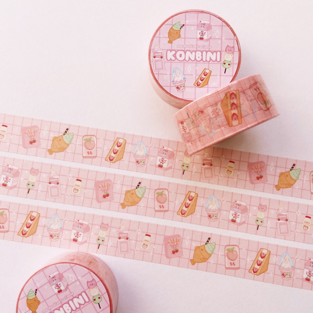 Washi tape “Konbini” // cute stationery, Japanese masking tape, scrapbooking tape, 10mx15mm