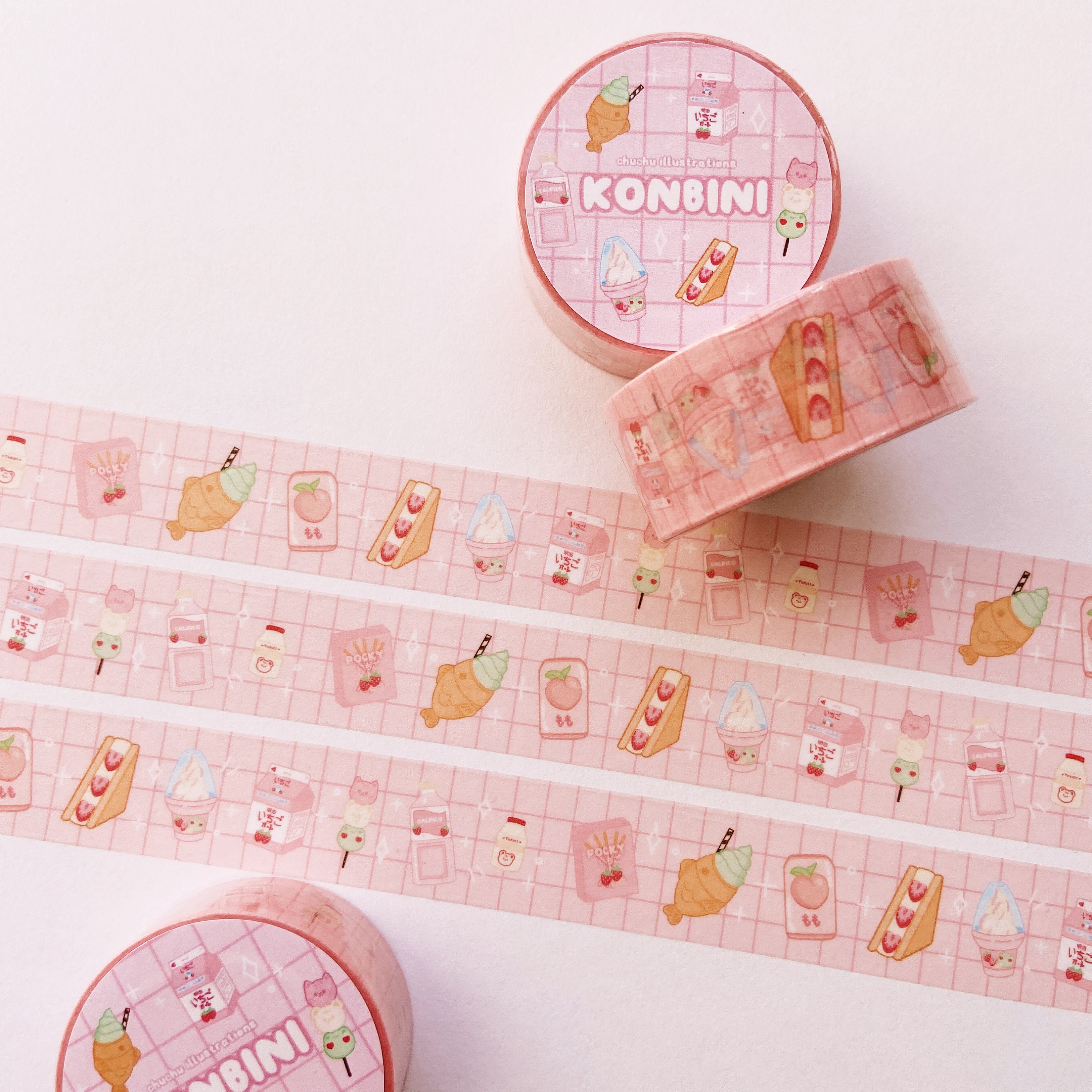 Kawaii Washi Tape- Kawaii Stationary Washi Tape Set - Cute Washi Tape for  Animal Lovers - Anime Washi Tape