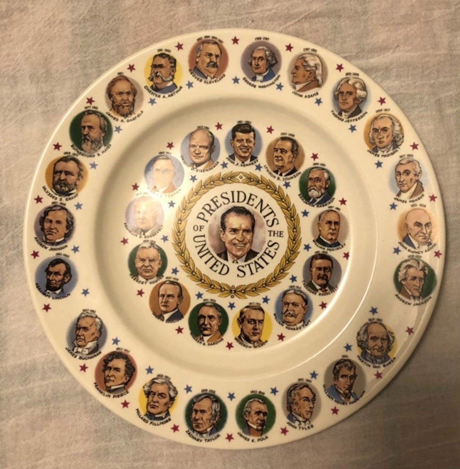 Vintage Presidents of the United States Commemorative Plate Etsy