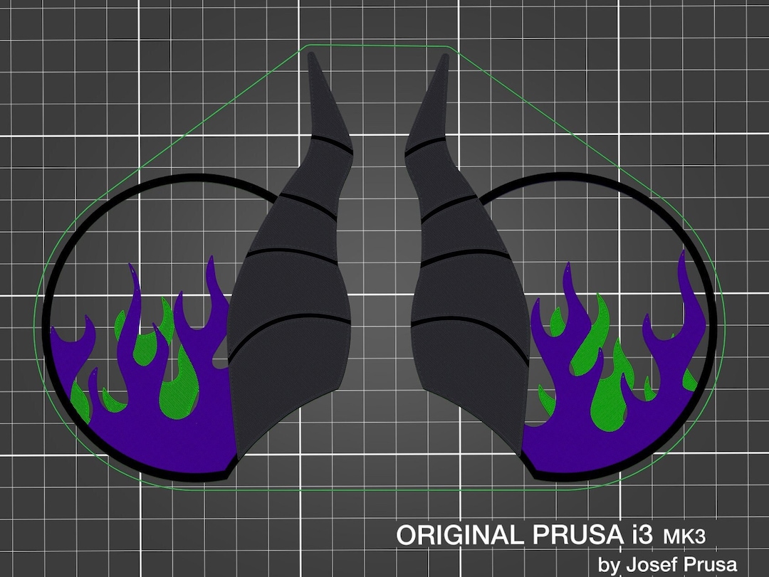 Maleficent Horn Ears - 3D Print File - Etsy