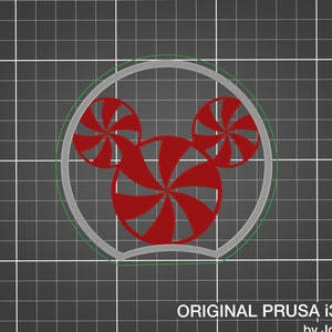 Christmas Mickey Candy Cane Ears - 3D Print File
