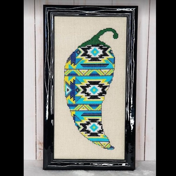 Turquoise Chile Cross Stitch Pattern - PDF Download