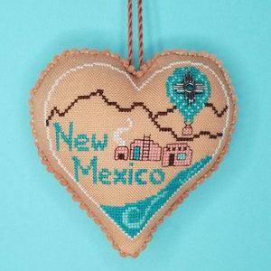 I Heart NM Cross Stitch Pattern - PDF Download