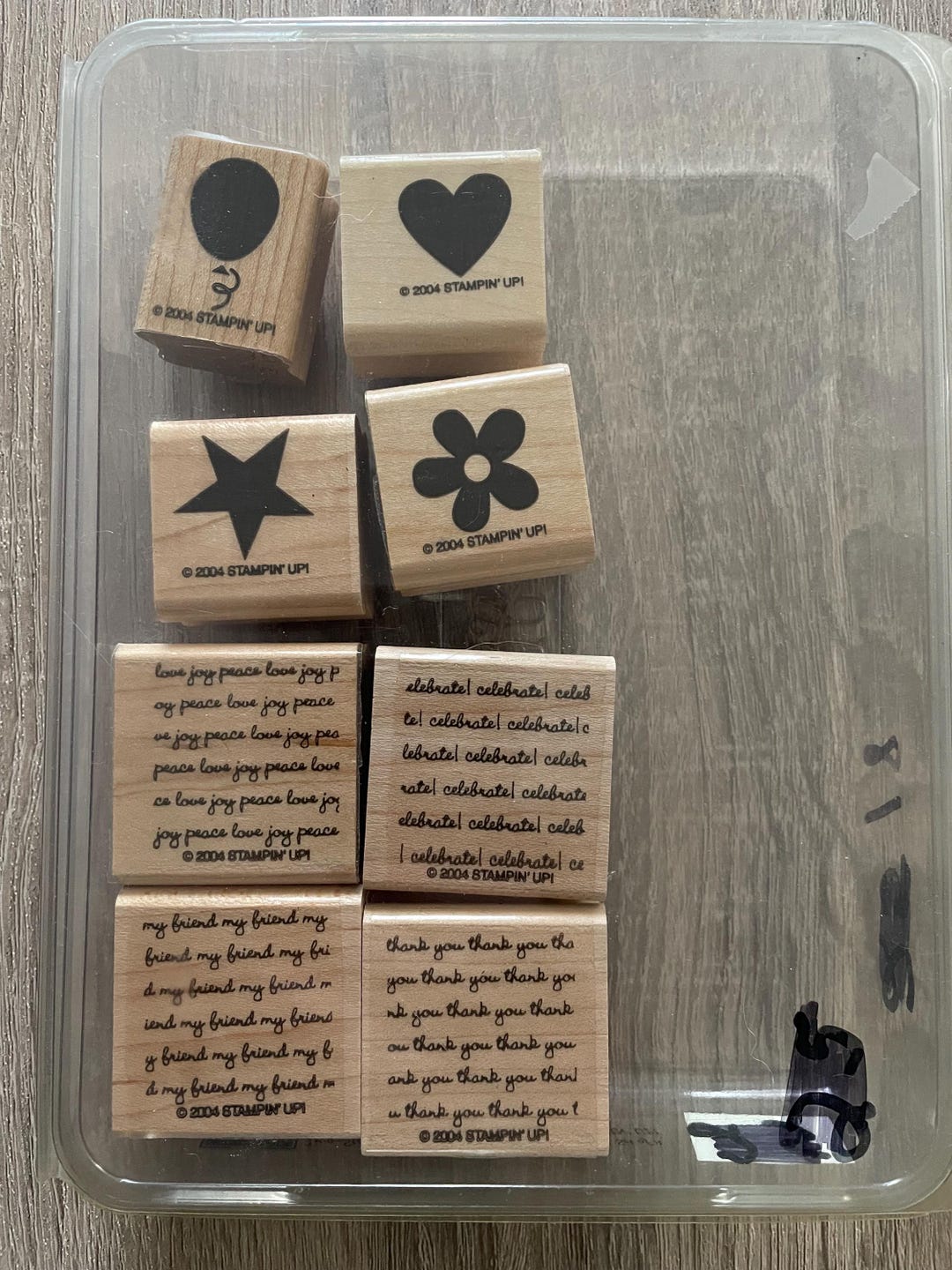 Stampin up Mini Message Set, Vintage Rubber Stamp Set, Mini Message Set ...