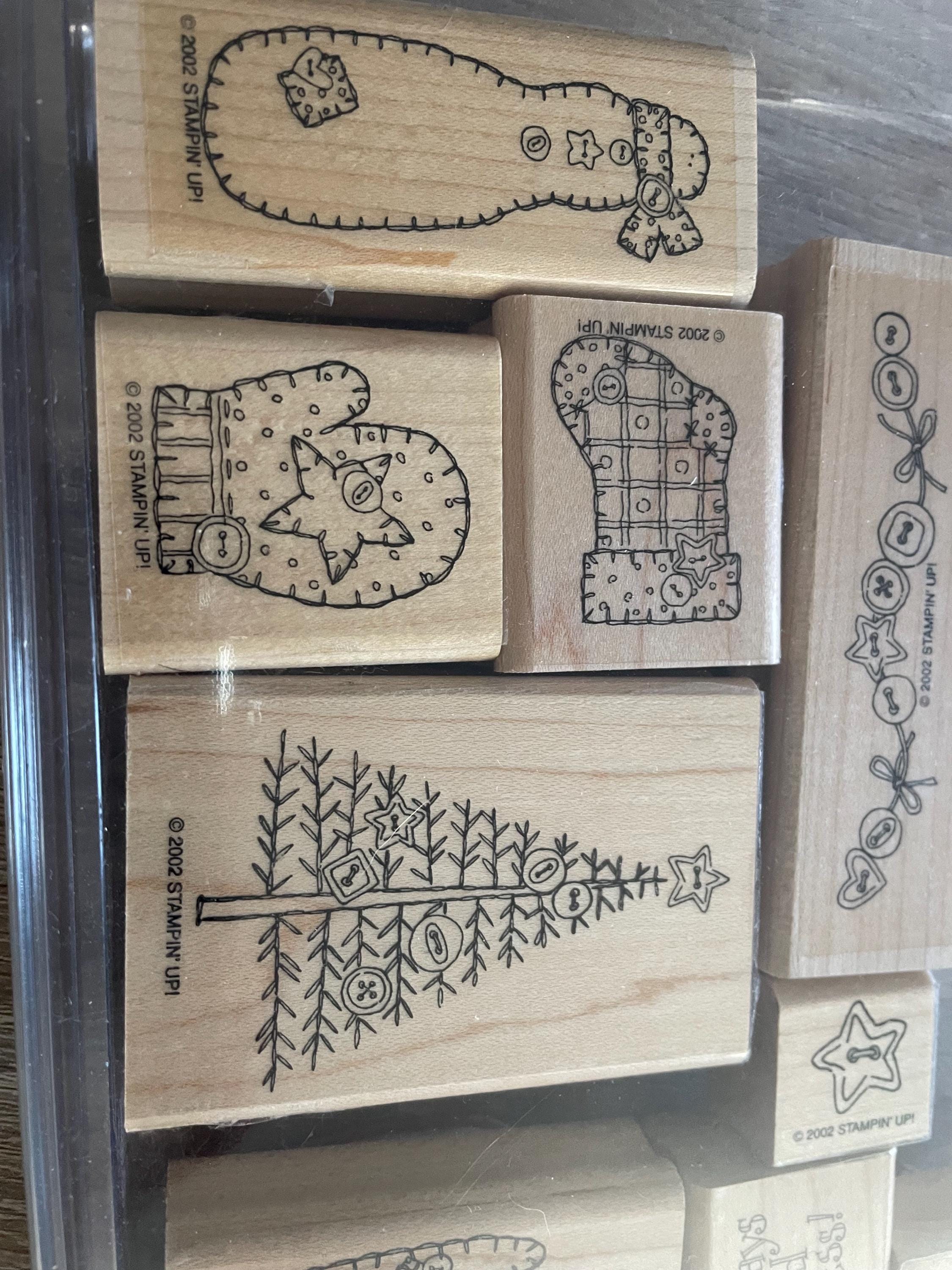 2002 Stampin up Christmas and Holiday Set, Holiday Rubber Stamp Set