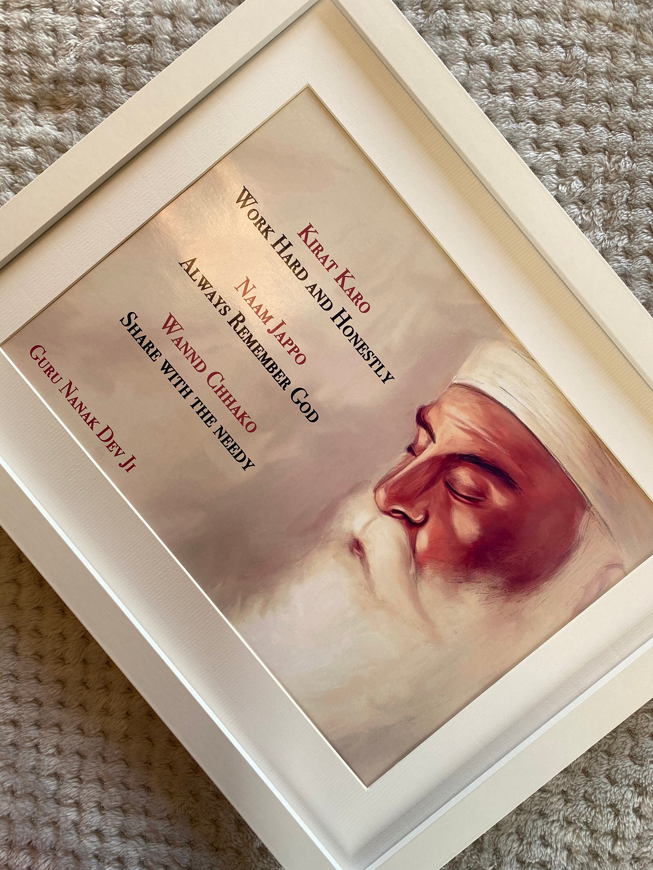 Guru Nanak Three Pillars of Sikhism Frame Etsy Canada