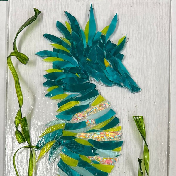 Fused Glass Seahorse