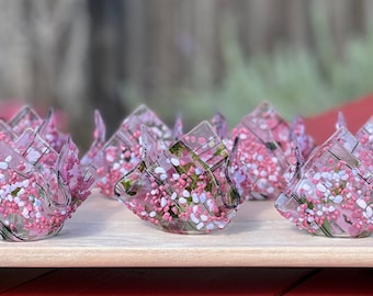 Szklany wazon wotywny - Pink in Bloom