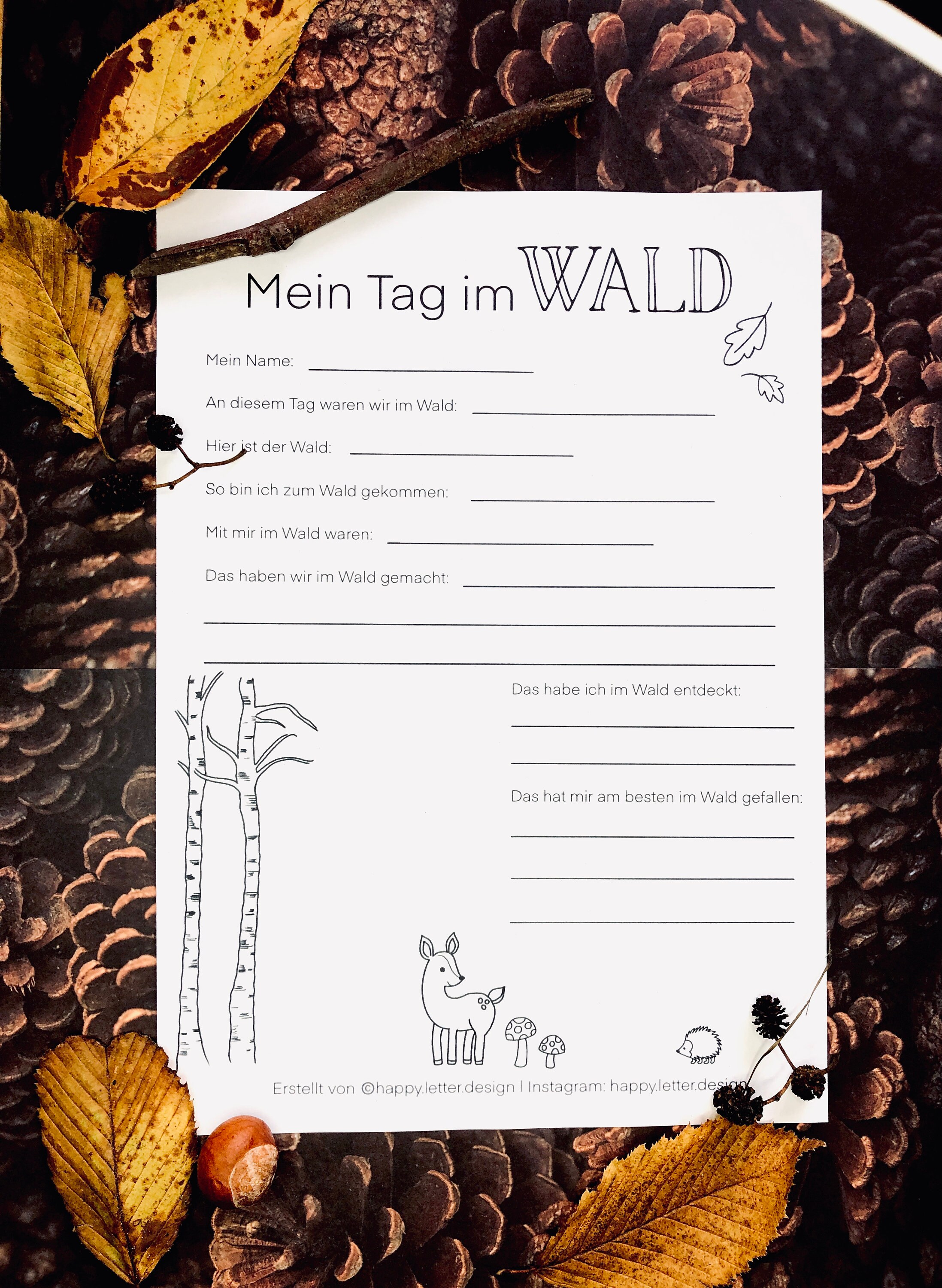 Wald Portfolio Vorlage Kindergarten Kita Krippe | Etsy