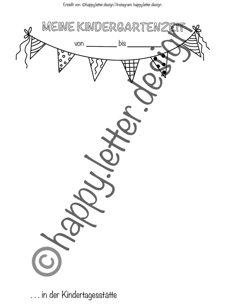 Portfolio Kindergarten Deckblatt Vorlage | Etsy