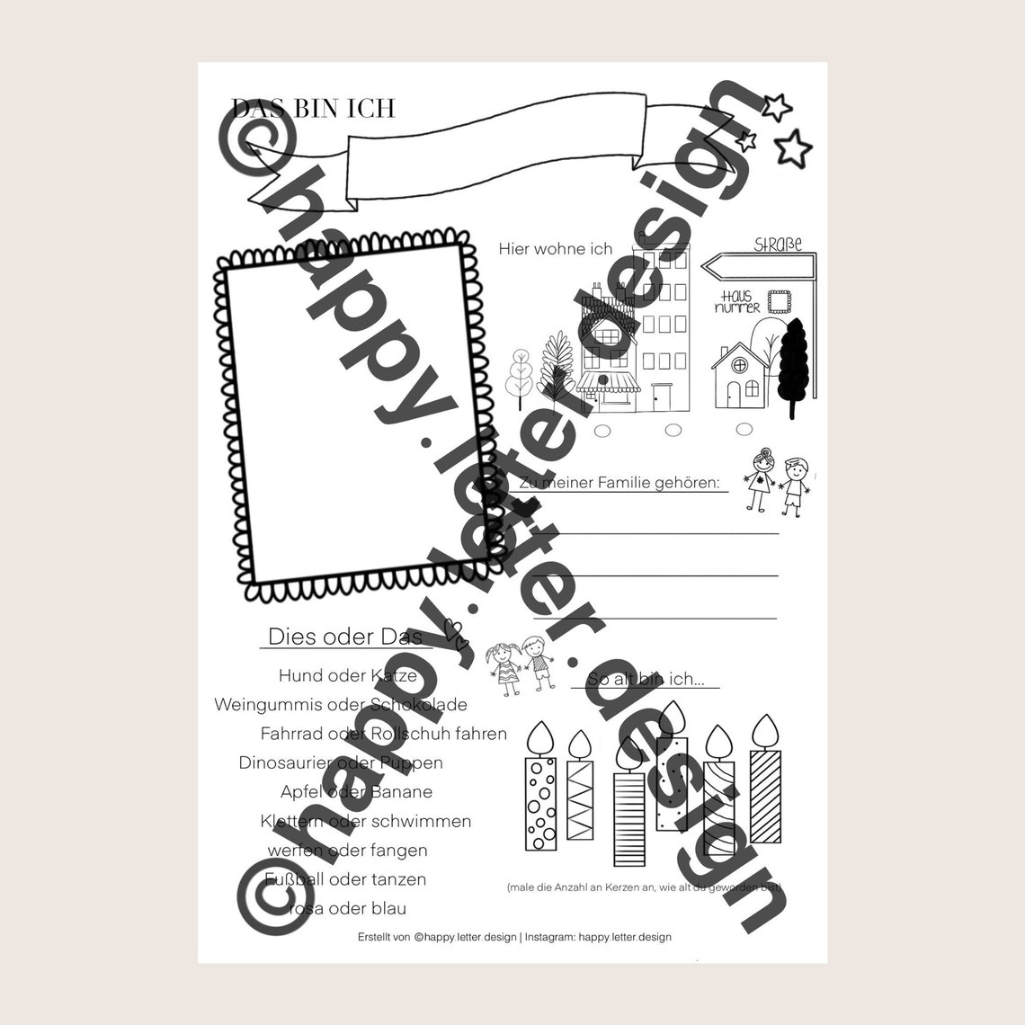 Das bin ich Portfolio Vorlage Kindergarten Krippe - Etsy