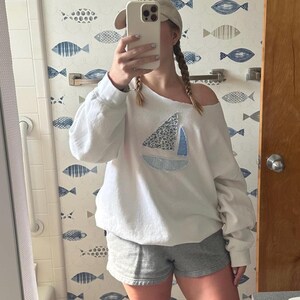 Quilted Sailboat Sweatshirt
