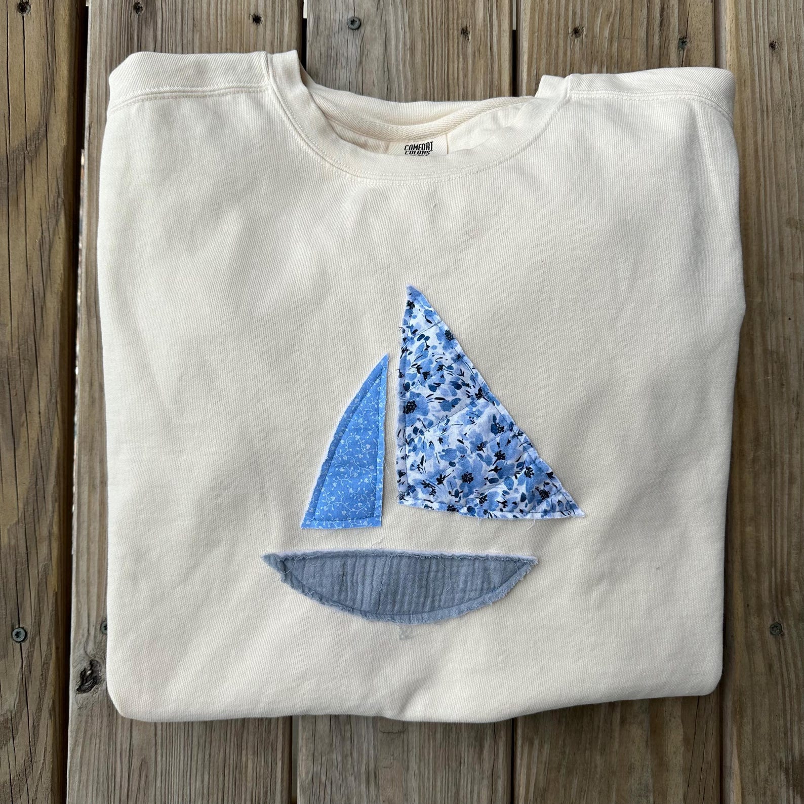 Sailboat Applique Sweatshirt