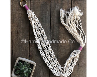 Large Pot Macrame Plant Hanger | boho bohemian decor gift ideas spring cactus succulent holder planter hanging pot plant lover mother's day