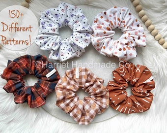 Extra Large Cotton Hair Scrunchie – XL Handmade Hair Accessory, 50+ Prints