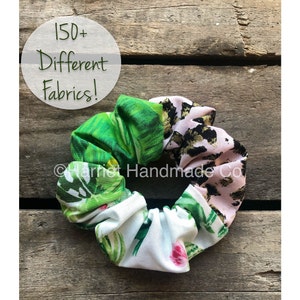 Mix & Match Zero Waste Fabric Cotton Hair Scrunchies | hair accessories gift ideas girls her gift pony tail regular mini size three color