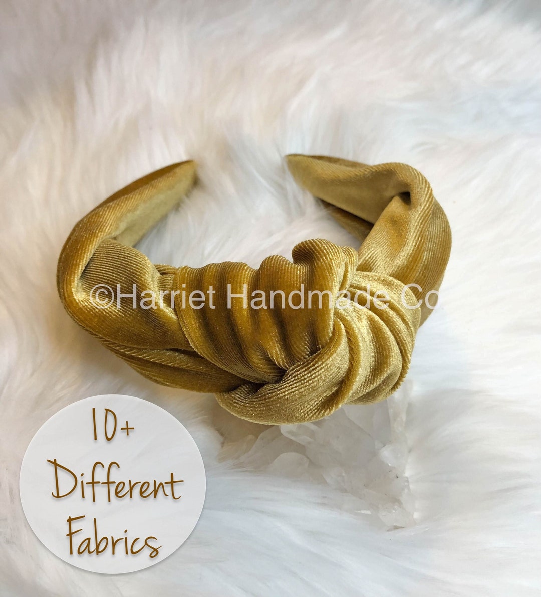 Wide Knotted Velvet Headband, Top Knot, Luxe Soft Fabric, Women\'s Hair Accessory Amazon.com: YISSION Velvet Knotted Headbands for Women Non  main image 4