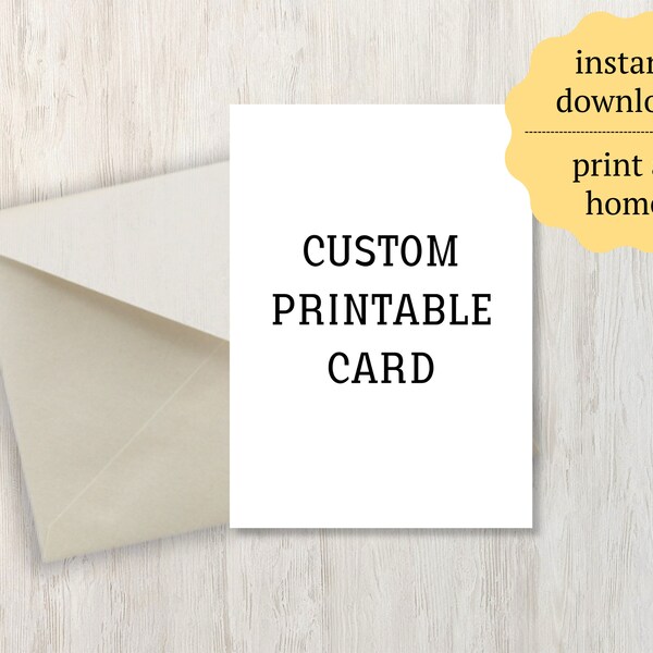 Custom Card Etsy