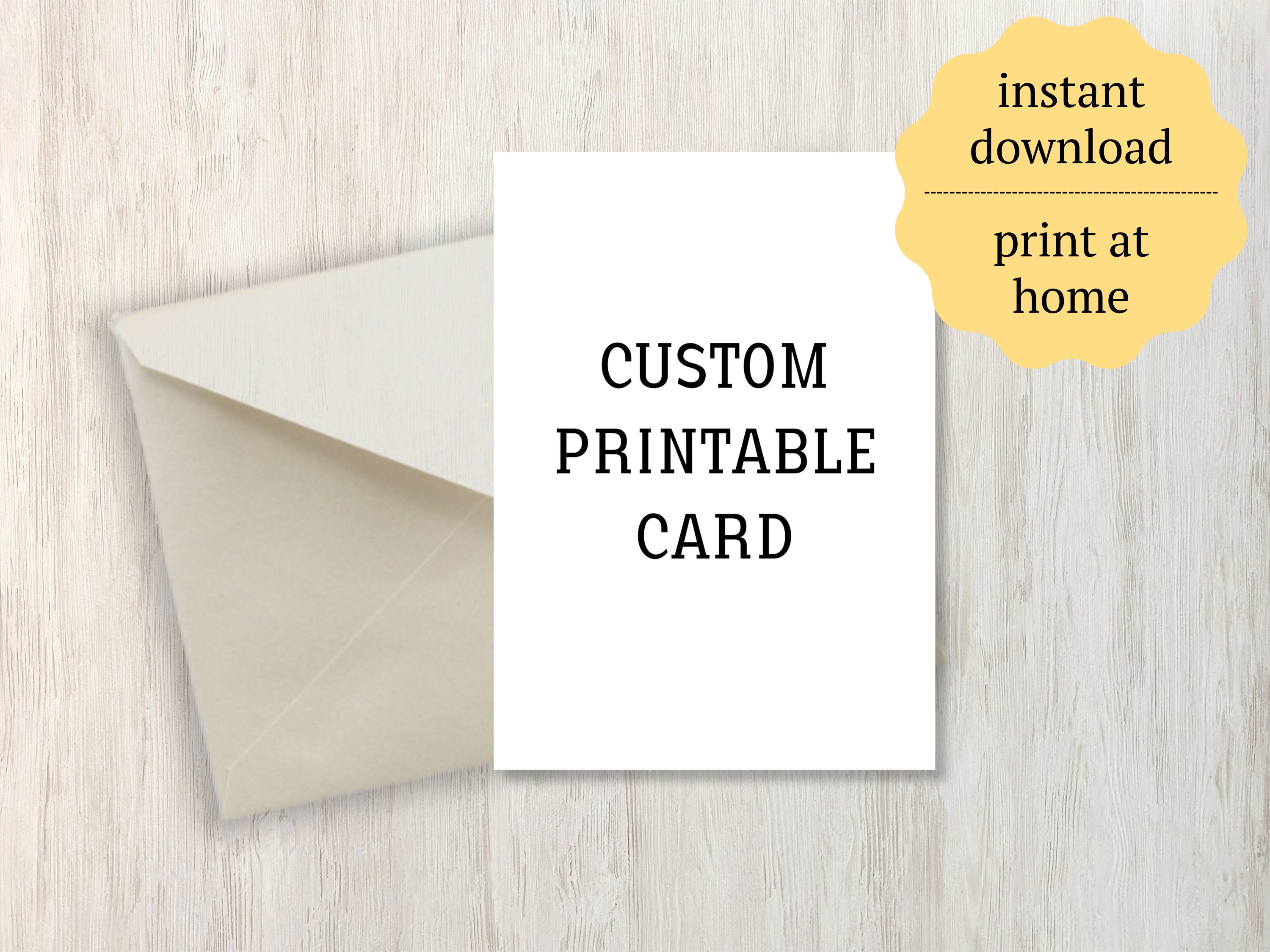 Custom Printable Card Personalized Card Download - Etsy