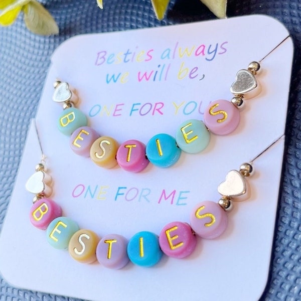 Bestie Necklace Set | Set of 2 Besties Necklaces | FAST Shipping | Little Girl Necklace | BFF Necklace | Bestie Gift Tween Gift | BFF Gift