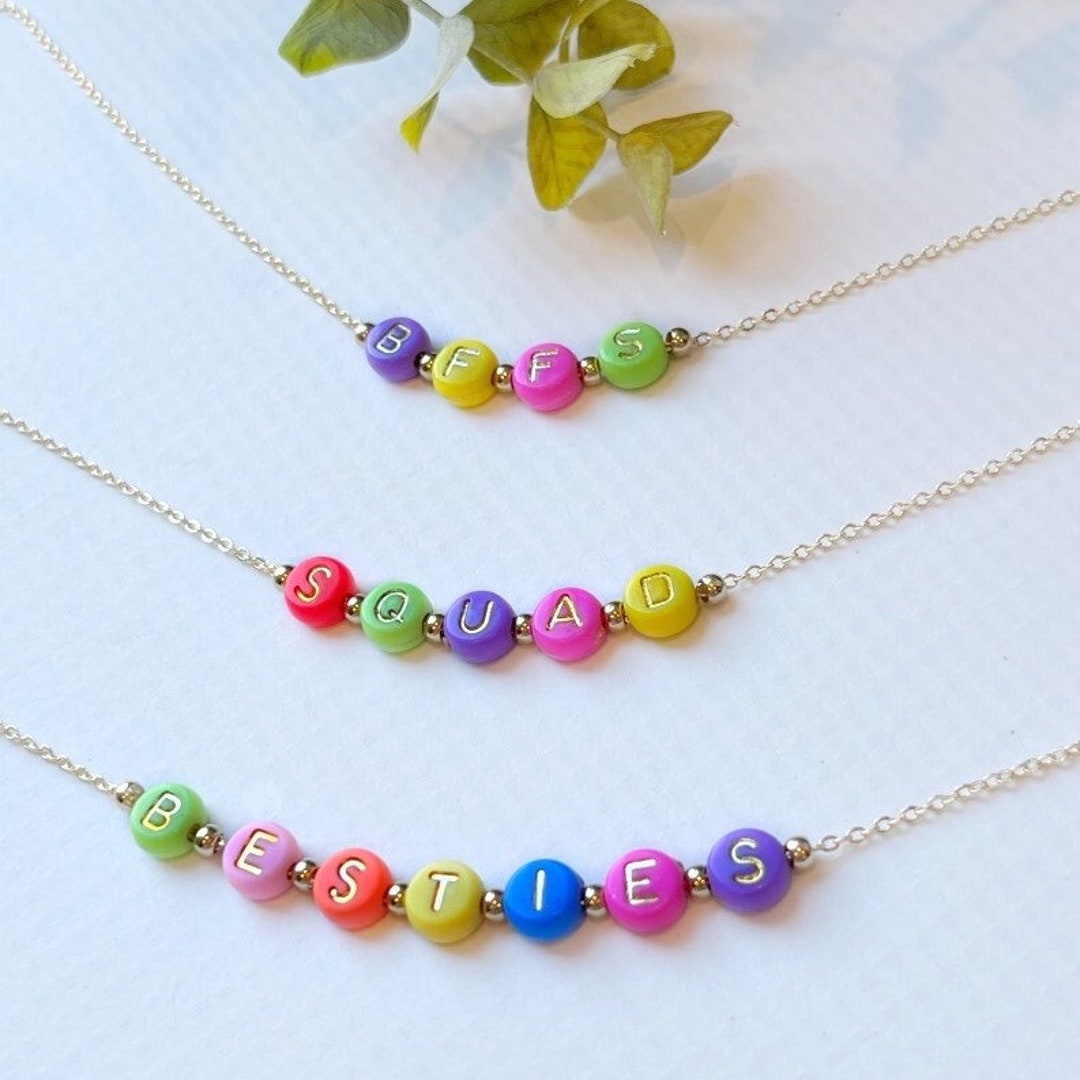Bright Colorful Bestie Necklace | Besties Necklace | FAST Shipping ...