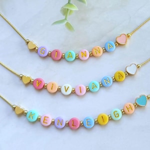 Candy Color Name Necklace For Girls FAST SHIPPING Girls Custom Name Necklace For Little Girl Gift Personalized Name Necklace For Girls Name