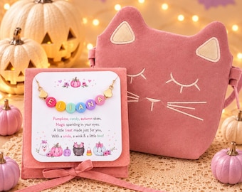 Girls Personalized Halloween Gift Kids Name Necklace Pink Boo Basket for Girls Boo Bucket Pumpkin Patch Accessories Boo-tiful Girl Boo Box