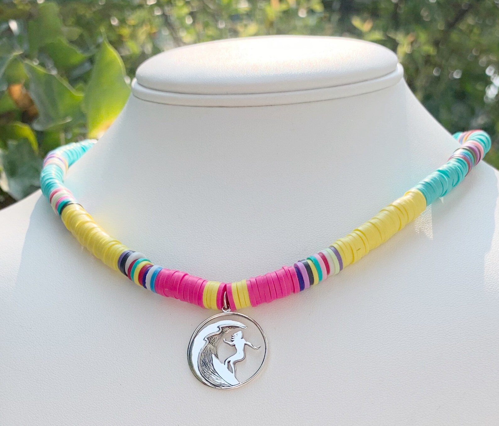 Heishi Surf Collar Surfer Girl Necklace Wave Necklace Etsy