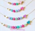 Beaded Name Necklace: Girlie Personalized Jewelry, Gold Filled Chain