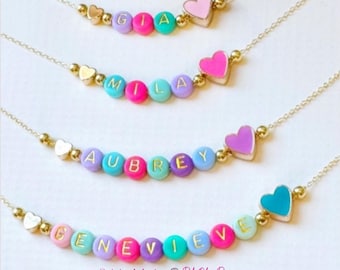 Kinder Halskette Geschenke für kleine Mädchen Geburtstagsgeschenk für Kinder Kleinkind Namen Halskette Geschenk Kinder Armband Kleinkind Mädchen Kinder & Babykleidung