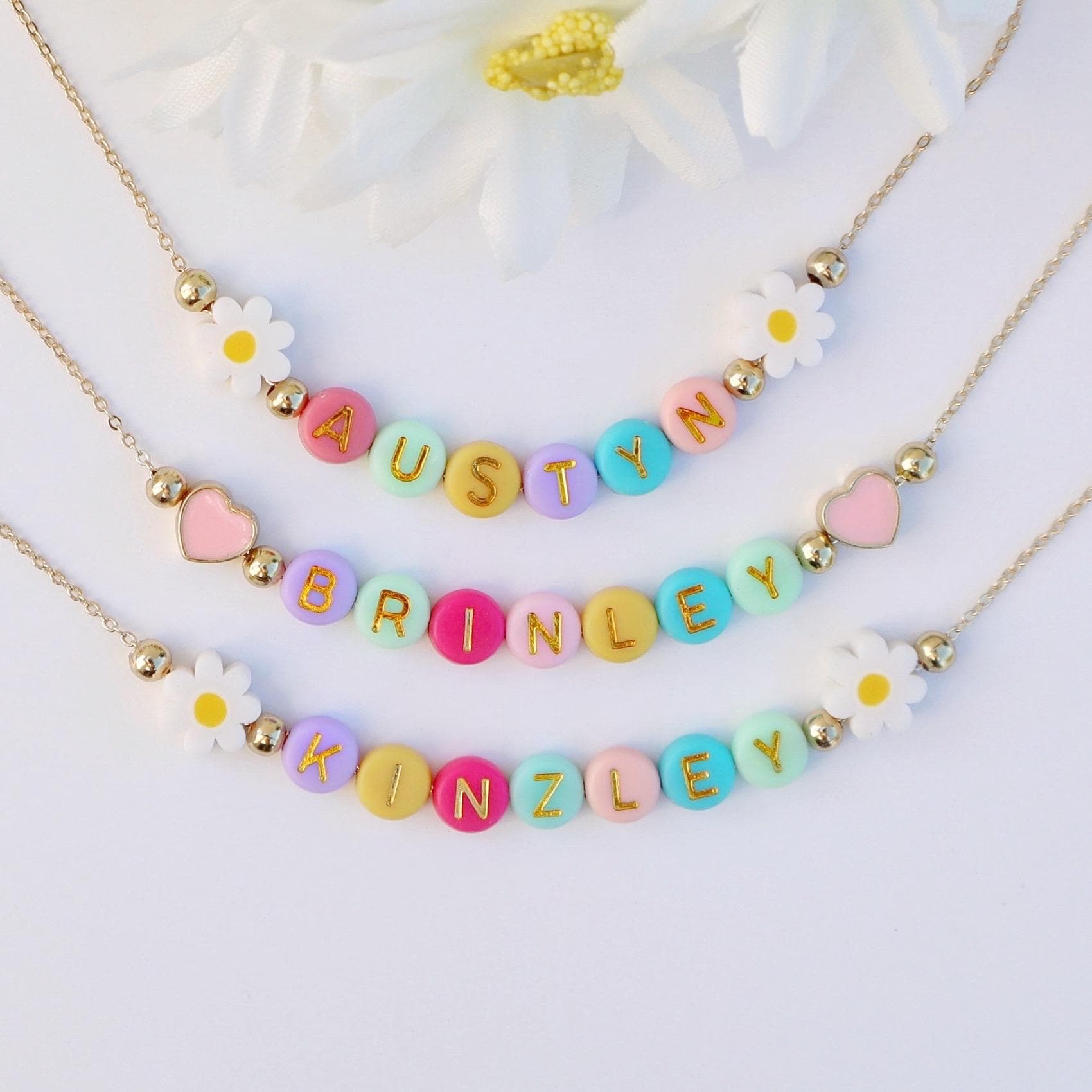 Kids Daisy Name Necklace, Gifts for Teen Girls Necklace, Tween Girl…