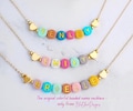Colorful Beaded Name Necklace for Little Girls, Adjustable Chain, Personalized Grow With Me Jewelry product logo