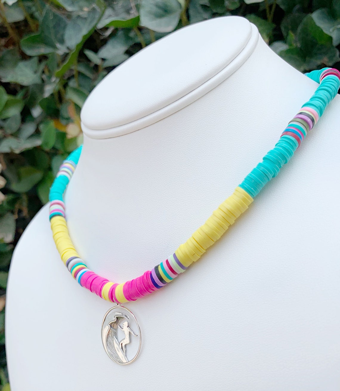 Heishi Surf Collar Surfer Girl Necklace Wave Necklace Etsy