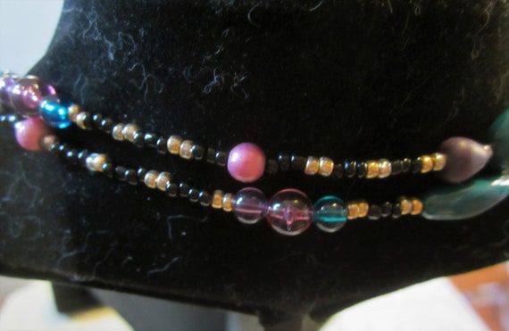 long multi colored beaded necklace - image 2